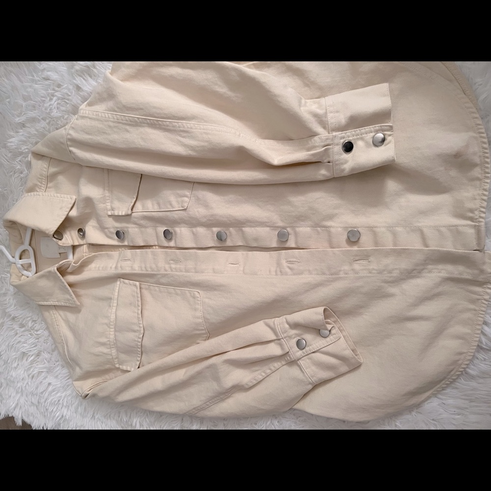 H&M Cream denim shirt